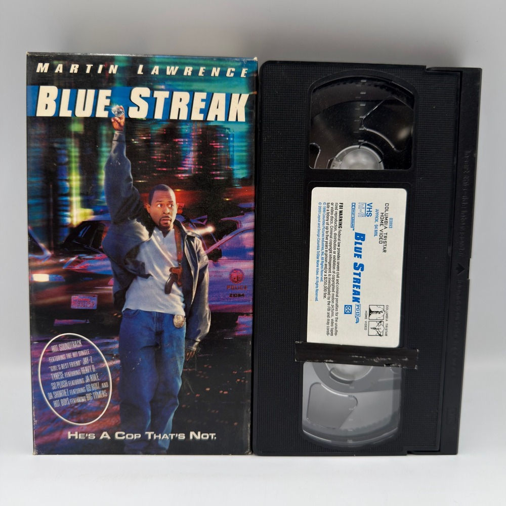 Blue Streak VHS Martin Lawrence‎ Dave Chappelle Columbia Pictures 1999 Movie